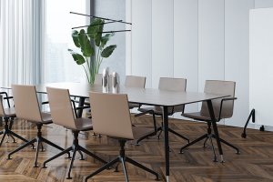 moderner Besprechungstisch 240 x 120 cm massive HPL-Tischplatte