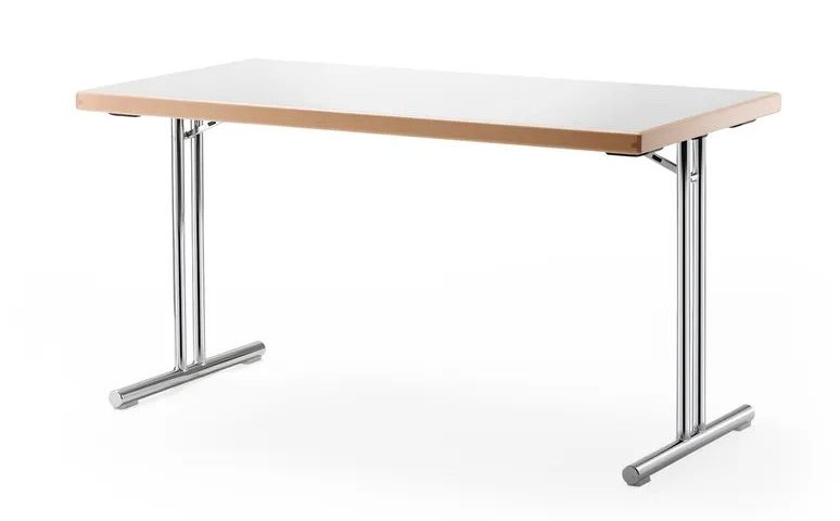 Hochwertiger Klapptisch Konferenz-Seminarräume leichtgängig einklappbar T-Fuß-Stahlgestell