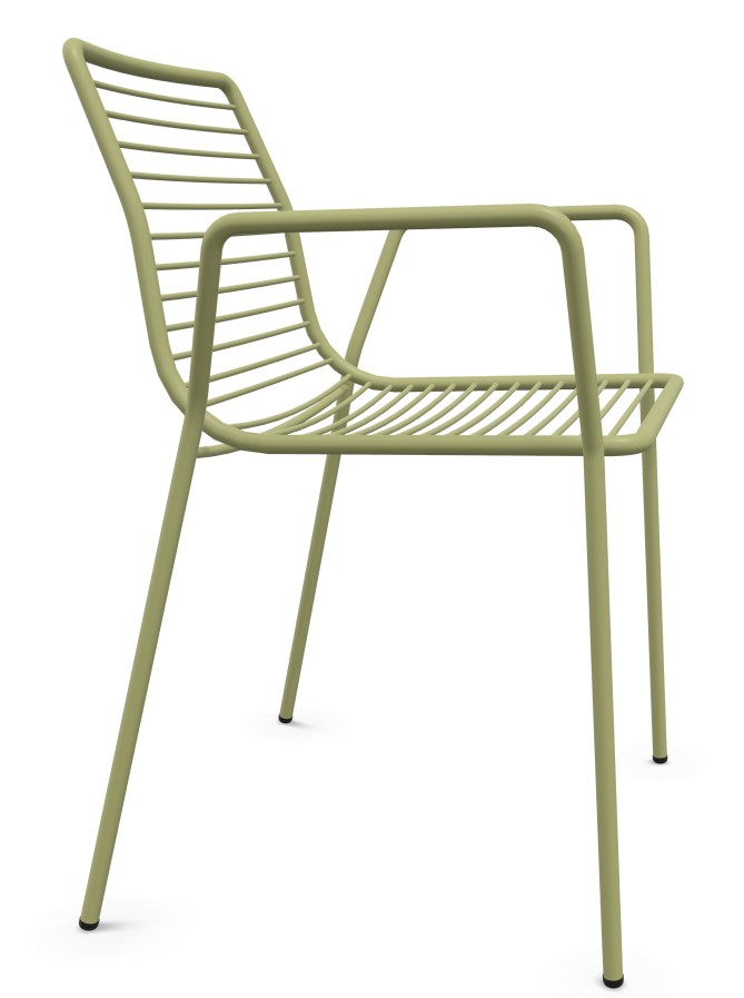 massiver Gastronomie-Bistrostuhl aus Stahl