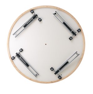 runder Veranstaltungstisch platzsparend lagerbar