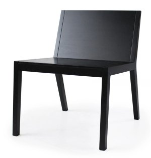 massive Holzbank schwarz gebeizt