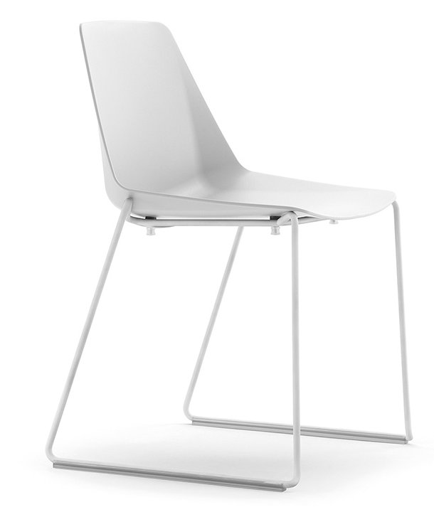 abwaschbarer Wartezimmer-Stuhl weiß