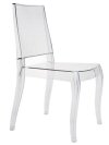 stapelbarer Stuhl aus witterungsbeständigem Polycarbonat transparent klar