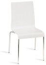 stapelbarer Stuhl mit weißer Sitzschale aus Hartplastik