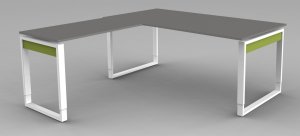 höhenverstellbarer Winkel-Schreibtisch 200 x 200 cm mit extra großer Arbeitsfläche
