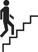 Hinweisschild Treppenaufgang selbstgestalten