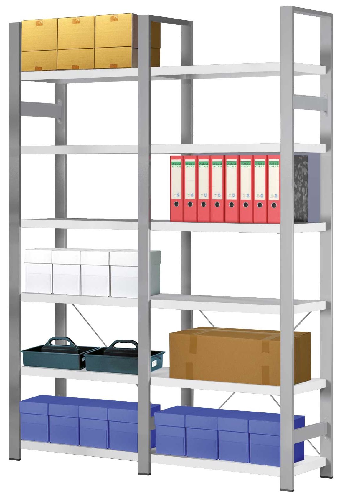 Magazinregal "Status silber": robustes und erweiterbares Stahlregal