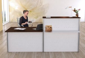 Arztpraxis-Empfangstheken mit Aufbauservice