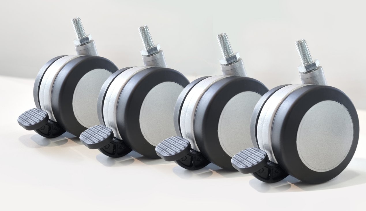Laufrollen-Set für mobile Sitz- / Stehschreibtische