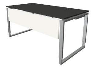 höhenverstellbaren Bügelgestell-Schreibtisch mit Ablagefach unter der Tischplatte