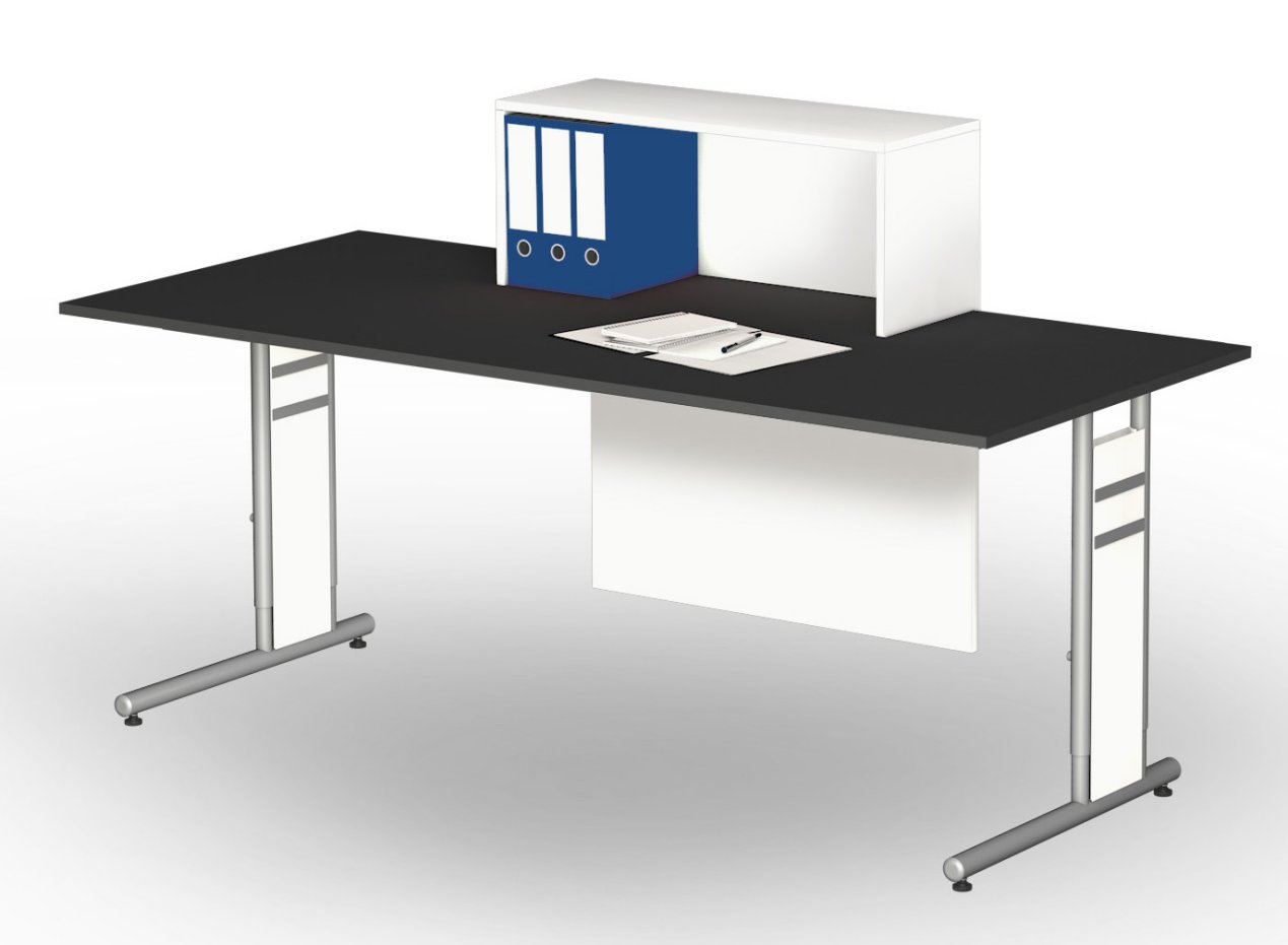 Schreibtisch-Sichtschutz-Thekenaufsatz stabile Tischmontage