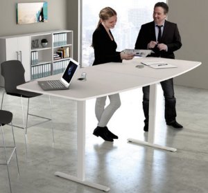 elektrisch höhenverstellbarer Sitz- und Steh-Besprechungstisch Tischhöhe 72 bis 120 cm stufenlos einstellbar