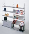 elegantes Büro-Standregal aus Stahl