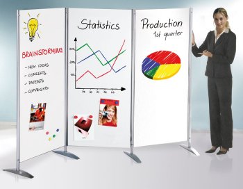 Whiteboard-Stellwand als Moderationswand für Konferenzraum