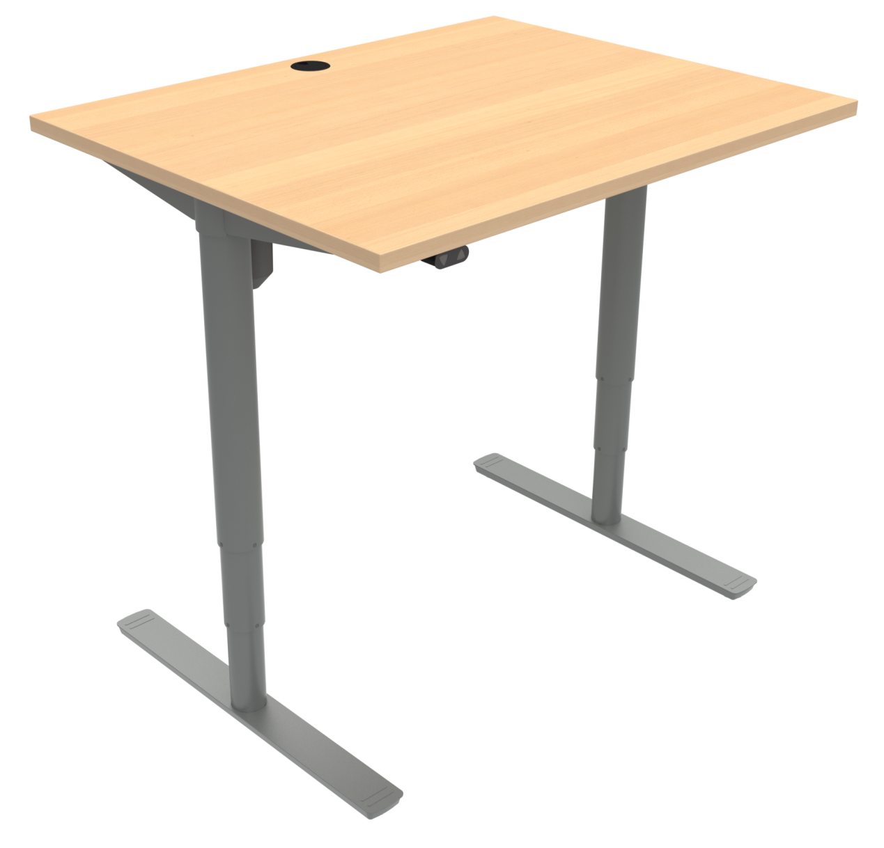 massiver Sitz- und Steharbeitstisch 100 x 80 cm für Home-Office