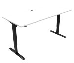 Sitz-Stehschreibtisch schwarzes Tischgestell
