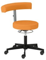 Arbeitsdrehstuhl schwer entflammbarer Sitzbezug orange