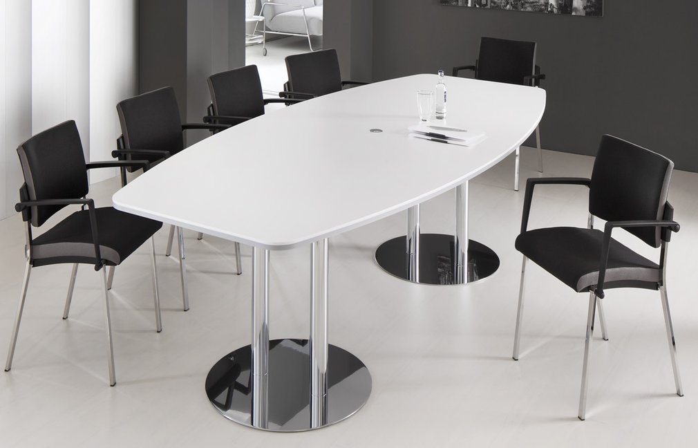 Konferenztisch mit 10 Sitzplätzen robust Polstersitz-Konferenzraumstuhl