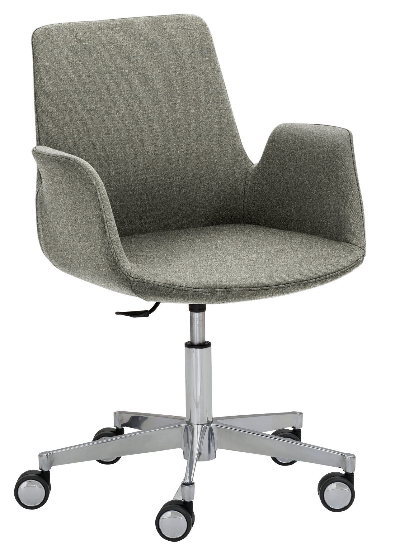 bequemer Homeoffice-Bürodrehstuhl mit Teppichboden-Laufrollen