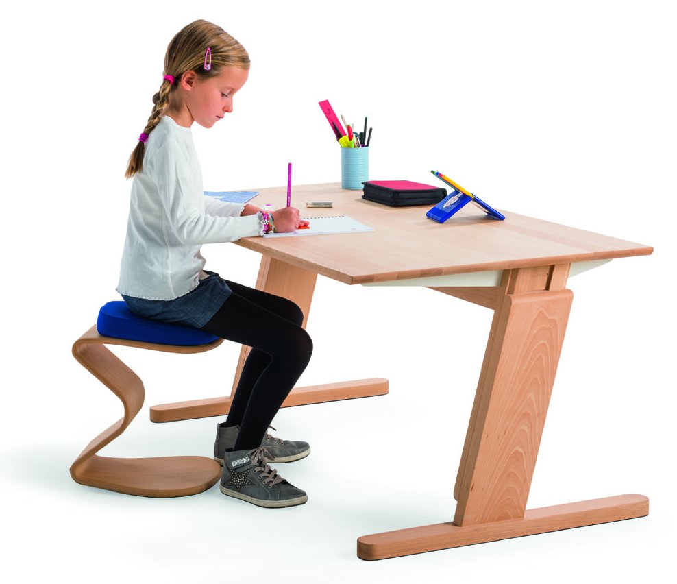 Kinder-Schreibtischhocker mit ergonomisch geformten Polstersitz