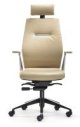 Schreibtischstuhl Echt-Leder beige