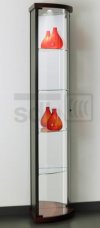 viertelrunde Eckvitrine