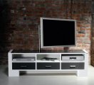modernes TV-Sideboard schwarz / weiß